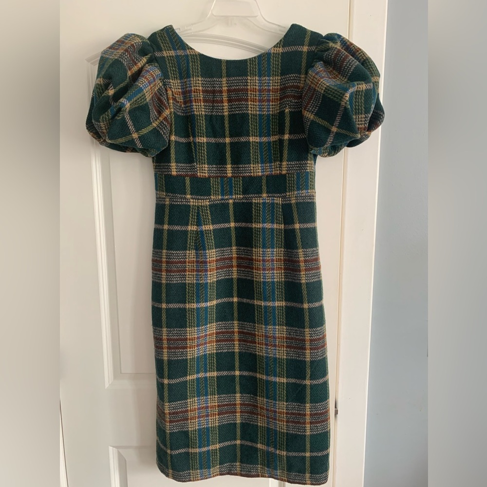 Ivy City Co Holly Plaid Green Dress
